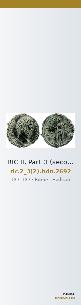 RIC II, Part 3 (second edition) Hadrian 2692 — CANOA