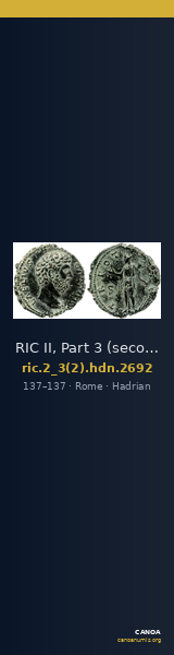 RIC II, Part 3 (second edition) Hadrian 2692 — CANOA