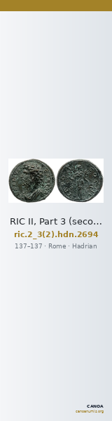 RIC II, Part 3 (second edition) Hadrian 2694 — CANOA
