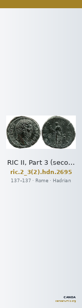RIC II, Part 3 (second edition) Hadrian 2695 — CANOA