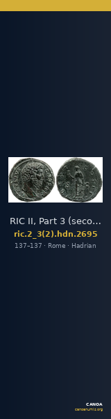 RIC II, Part 3 (second edition) Hadrian 2695 — CANOA
