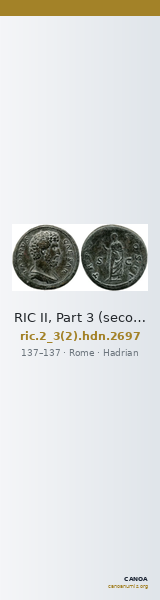 RIC II, Part 3 (second edition) Hadrian 2697 — CANOA
