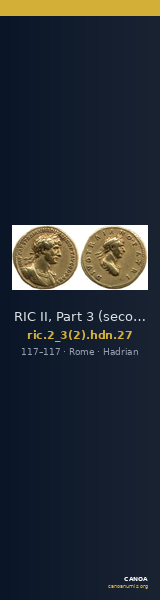 RIC II, Part 3 (second edition) Hadrian 27 — CANOA