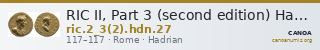 RIC II, Part 3 (second edition) Hadrian 27 — CANOA