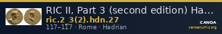 RIC II, Part 3 (second edition) Hadrian 27 — CANOA