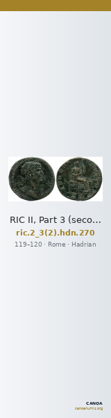 RIC II, Part 3 (second edition) Hadrian 270 — CANOA