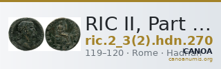 RIC II, Part 3 (second edition) Hadrian 270 — CANOA