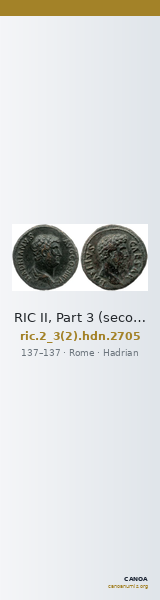 RIC II, Part 3 (second edition) Hadrian 2705 — CANOA