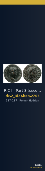 RIC II, Part 3 (second edition) Hadrian 2705 — CANOA