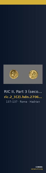 RIC II, Part 3 (second edition) Hadrian 2706-2708 — CANOA