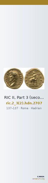 RIC II, Part 3 (second edition) Hadrian 2707 — CANOA