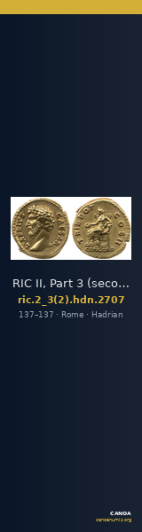 RIC II, Part 3 (second edition) Hadrian 2707 — CANOA