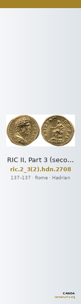 RIC II, Part 3 (second edition) Hadrian 2708 — CANOA
