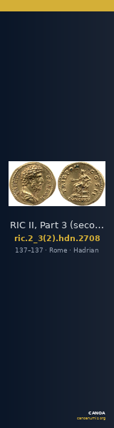 RIC II, Part 3 (second edition) Hadrian 2708 — CANOA