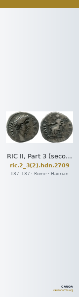 RIC II, Part 3 (second edition) Hadrian 2709 — CANOA