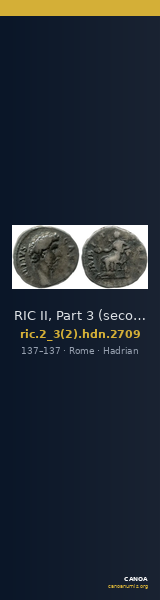 RIC II, Part 3 (second edition) Hadrian 2709 — CANOA
