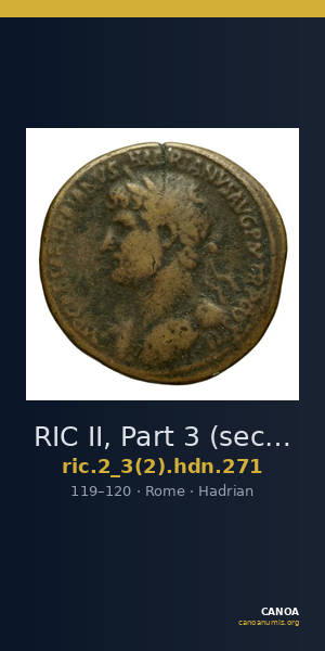 RIC II, Part 3 (second edition) Hadrian 271 — CANOA