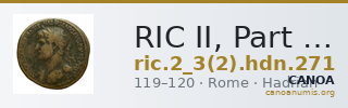 RIC II, Part 3 (second edition) Hadrian 271 — CANOA