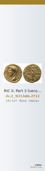RIC II, Part 3 (second edition) Hadrian 2712 — CANOA