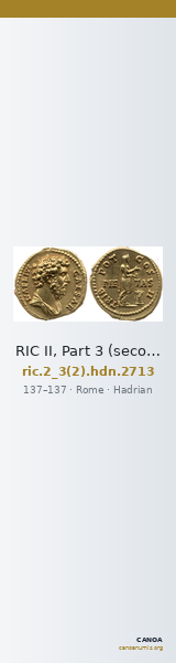 RIC II, Part 3 (second edition) Hadrian 2713 — CANOA