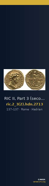 RIC II, Part 3 (second edition) Hadrian 2713 — CANOA