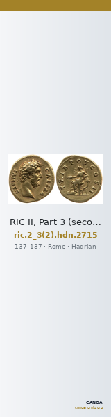 RIC II, Part 3 (second edition) Hadrian 2715 — CANOA