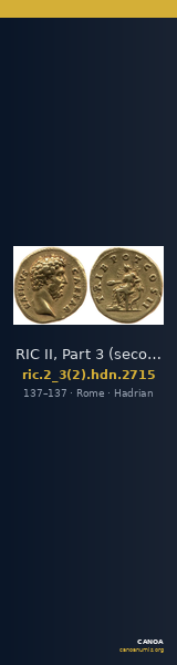 RIC II, Part 3 (second edition) Hadrian 2715 — CANOA