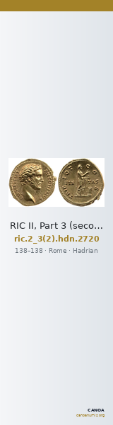 RIC II, Part 3 (second edition) Hadrian 2720 — CANOA