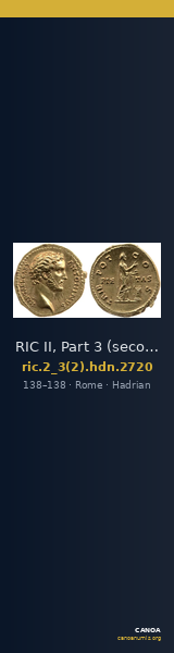 RIC II, Part 3 (second edition) Hadrian 2720 — CANOA