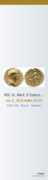 RIC II, Part 3 (second edition) Hadrian 2723 — CANOA