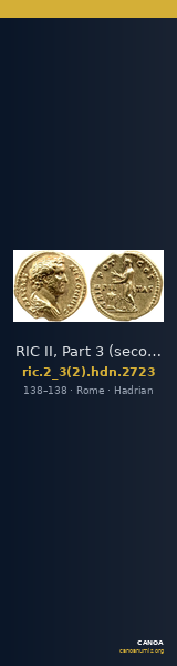 RIC II, Part 3 (second edition) Hadrian 2723 — CANOA