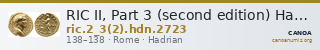RIC II, Part 3 (second edition) Hadrian 2723 — CANOA