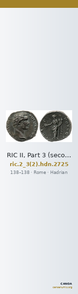RIC II, Part 3 (second edition) Hadrian 2725 — CANOA