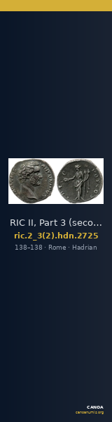 RIC II, Part 3 (second edition) Hadrian 2725 — CANOA