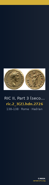 RIC II, Part 3 (second edition) Hadrian 2726 — CANOA