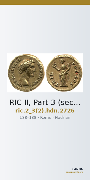 RIC II, Part 3 (second edition) Hadrian 2726 — CANOA