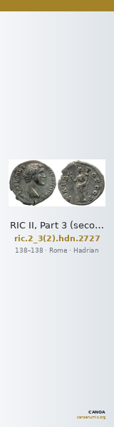 RIC II, Part 3 (second edition) Hadrian 2727 — CANOA