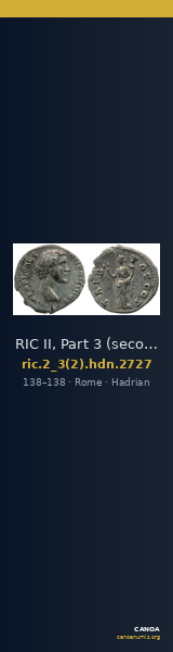 RIC II, Part 3 (second edition) Hadrian 2727 — CANOA