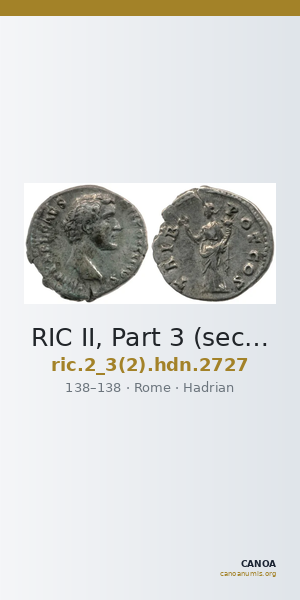 RIC II, Part 3 (second edition) Hadrian 2727 — CANOA