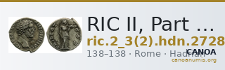 RIC II, Part 3 (second edition) Hadrian 2728 — CANOA