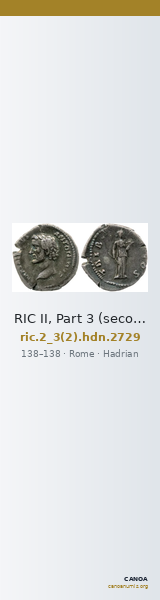 RIC II, Part 3 (second edition) Hadrian 2729 — CANOA
