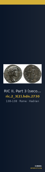 RIC II, Part 3 (second edition) Hadrian 2730 — CANOA