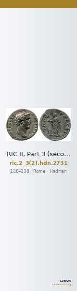 RIC II, Part 3 (second edition) Hadrian 2731 — CANOA