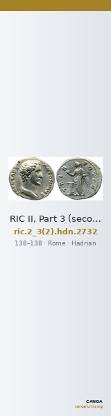 RIC II, Part 3 (second edition) Hadrian 2732 — CANOA
