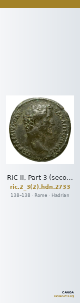 RIC II, Part 3 (second edition) Hadrian 2733 — CANOA