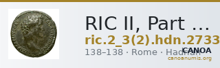 RIC II, Part 3 (second edition) Hadrian 2733 — CANOA