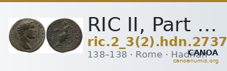 RIC II, Part 3 (second edition) Hadrian 2737 — CANOA