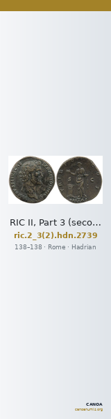 RIC II, Part 3 (second edition) Hadrian 2739 — CANOA