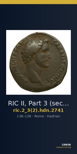 RIC II, Part 3 (second edition) Hadrian 2741 — CANOA