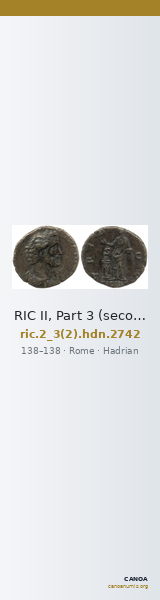 RIC II, Part 3 (second edition) Hadrian 2742 — CANOA
